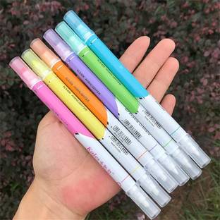 Barbarik Erasable Double-sided highlighter Marker pen, Chisel Tip