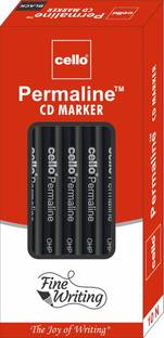 Cello Permaline Permanent Marker - Pack of 10 (Black)
