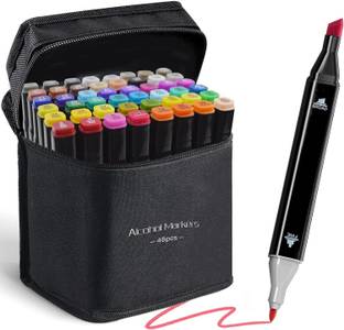 Corslet 48 Pcs Colors Dual Tip Art Markers Coloring Alcohol Based Markers Colored Pens