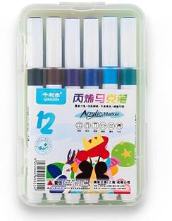 TAYLORED HOME Single Head Acrylic Marker Set 12 Fast-Drying