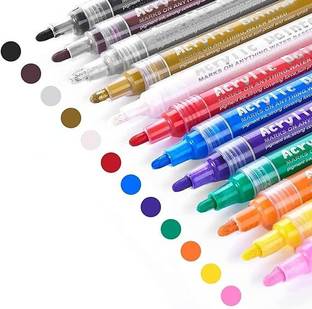 Bluedeal Acrylic Paint Marker Premium Waterproof Permanent Art Marker Medium Pen Set