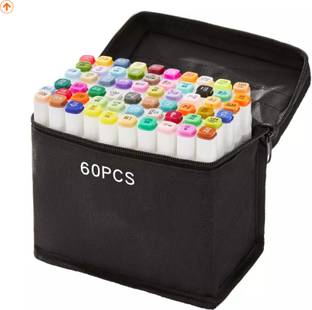 Wynhard 60 Pcs Color Marker set Alcohol Marker Pen Set Dual Colour Markers pen
