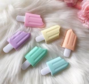 KUMAR TRADERS Kumar IceCream Shape Highlighters pen, Fine Grip, 6 i shape highlighter pen set