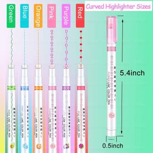 DESCTIDY Liner Pen Set Outline Pens with 6 Different Curve Shape PH13