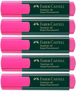 BRAND HOME FABER CASTELL Classic Textliner Pen Set of 5 Marker Pink Colour Highlighter