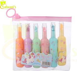 lalwanis Mini Bottle Highlighters Marker Pen for Kids
