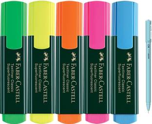FABER-CASTELL Highlighter Set Of 5 With Xo Pen