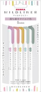 Zebra Highlighter, Mildliner, Settle Mild, WKT7-5C-OT