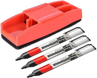 Mahit Systems Non Magnetic Dirtproof scracthless Melamine dirtproof high Quality 1 Non-Magnetic Plastic Duster and 3 Markers