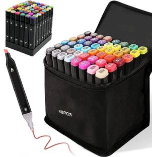 KDZONE 48 Pc Alcohol Markers Color Marker Colour Marker Pens for Drawing