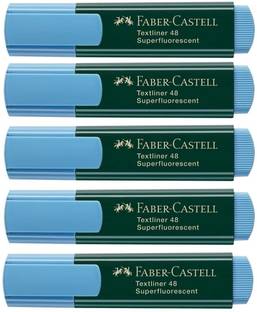 BRAND HOME FABER CASTELL Classic Textliner Pen Set of 5 Marker Blue Colour Highlighter