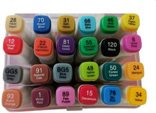 Pehrovin Touch and alcohol ink based twin sided marker set of 24 colours