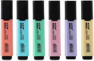 GXIN Pastel Highlighter Pen | Aesthetic Highlighter Marker | Quick Dry | No Bleed