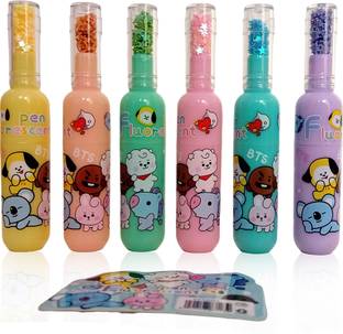 ShalCreative Mini Cute Bottle Fluorescent Pens Highlighter for Kids Gift