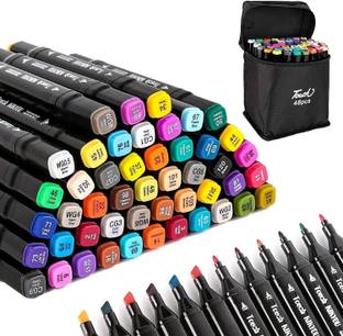 MILONI USA Dual Tip Art Markers Sketching Head Marker Pens for Kids Adult 48 Colours