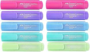 FABER-CASTELL Textliner Pastel -Wallet of 10, Multicolor