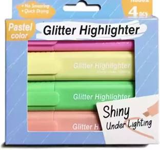 UGS pastel glitter highlighter marker/ chisel Nib Sketch Pens
