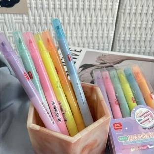 Roly Poly 6 Pcs Erasable Highlighters Markers Set, Chisel Tip Pastel Shades for Kids
