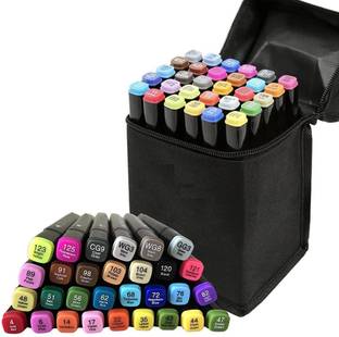 Soucolor Alcohol Markers Set 30 Pc Colour Marker Pen Art Markers Dual Tip Broad & Fine Pencil