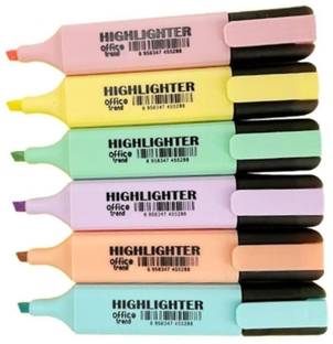 R H lifestyle 6PCS Pastel Highlighter Pens Fluorescent Color ANC4438
