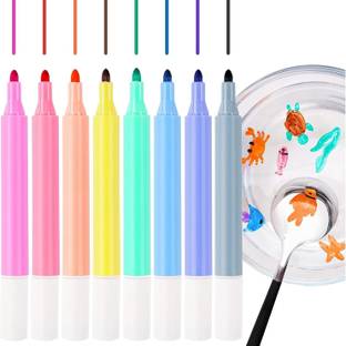KRYTONE 8 Pcs Magical Water Floating Ink Marker Pen for Kids, Magic Drawing Pen