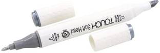 53 Arts SOFT TOUCH HEAD TWIN ART MARKER (Silver)