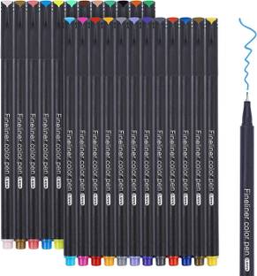 Like it 24 Pcs Fineliner Color Pens 0.4mm Colored Pens Fine Tip Sketch Writing