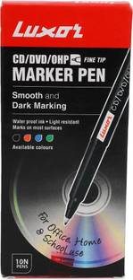 LUXOR Black CD/DVD/OHP Fine tip Marker