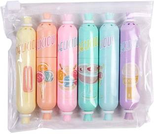 53 Arts Sausage Shape Double Chisel Tip Fine Grip Highlighters pen