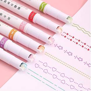JKK Linear Roller Curve Highlighter Pens Set