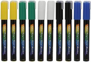 PATHOS INDIA Acrylic Paint Markers for Rock Painting, Stone, Glass, Metal Ceramic Pack of 10