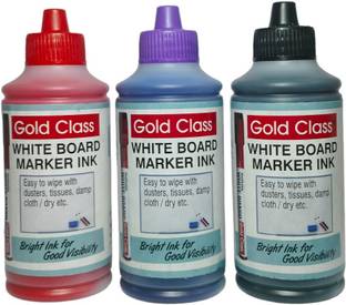 GoldClass White Board Marker Ink set of 3 ( Red , Black , Blue) 100 ml Marker Refill