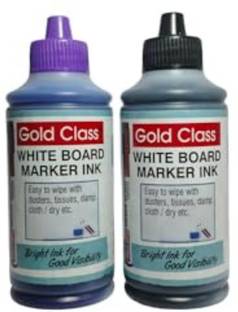 GoldClass Combo Pack of White Board Marker Ink 100ML Easily refillable Setof 2(Black Blue) 100 ml Marker Refill