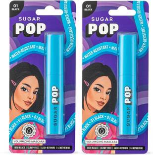 SUGAR POP Volumizing Mascara, Lengthens|Smudge-proof|Intense black formula|Quick drying 9 ml