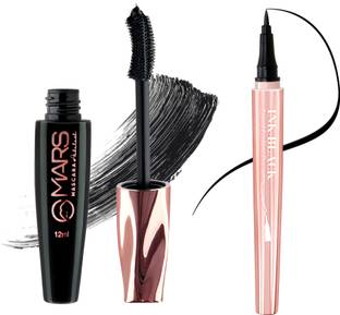 MARS Ultra Curl Long lasting Fabulash Mascara With Ink Eyeliner Pen 13 ml