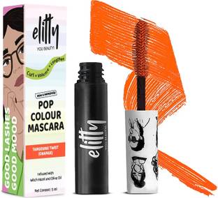 Elitty Pop Colored Lush Lashes Mascara (Orange)|Waterproof, Smudge Proof | 5 ml