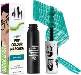 Elitty Pop Colored Lush Lashes Mascara (Sea Green)| Waterproof, Smudge Proof | 5 ml