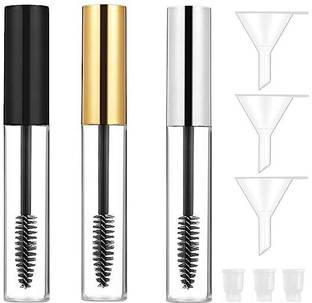 Vinayakart Empty Mascara Bottle 3 Pcs Tube Container With 3 Pcs Funnel and 3 Pcs Stopper 10 ml