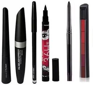 Vagons Combo 3in1 mascara,36hr eyeliner, kajal and 5in1 lipstick..... 4 ml