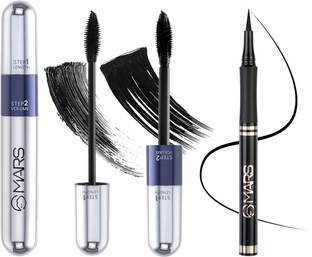 MARS 2in1 Long Lasting Mascara With Long Lasting Pen Eyeliner 16.5 ml