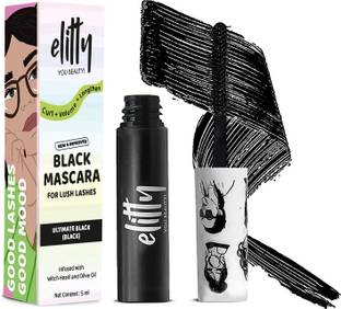 Elitty Mascara Waterproof Black Pop & Matte Finish, Long Lasting & Curling - 5 ml