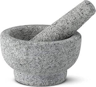subaa Granite Mortar and Pestle Set|Ginger Garlic Crusher|Mixer| for Kitchen| Stoneware Masher