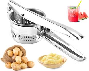 ERcial Store Potato/Vegetable Mesher/Pavbhaji Mesher (Pack of 1) Silver_ Stainless Steel Masher