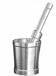 JANAKSHAHI Aluminium Imam Dasta\Masher\Okhali 7"Pestle X 2"Mortar Aluminium Masher