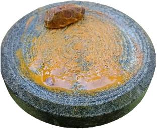 KITCHENBOX 4" inch Rubbing Stone for Turmeric/Sandalwood/Baby Medicines/Badam Stoneware Masher