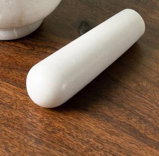 CPUC Marble 5" Moosal/Pestle/Moosli for Grinding in Kitchen | Herbs, Medicine, Spice Stoneware Masher