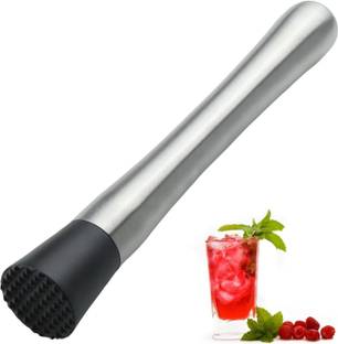 BARDECOR Stainless Steel Muddler With Plastic Bottom Stainless Steel Masher