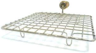 UTENCIL UNIVERSE UU-59 Square Papad Jali/Roti Roast Grill/Papad Roast Grill with Wooden Handle 18 cm Utility Tongs