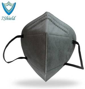 7SHIELD Premium Grey N-95 Breathable Medical Mask With Nose Pin,High-Performance Healthcare And Personal Use For Men,Women 5-Ply Washable, Reusable, Water Resistant