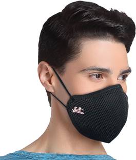 FLAMINGO 6 Layers Black Cloth Mask FlamiMask for Male | Multilayer Reusable, Washable Cloth Mask With Melt Blown Fabric Layer